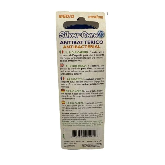 SilverCare H2O 2-Pc Toothbrush Spare Heads Medium Lot of 12 Packs